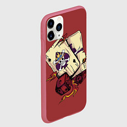 Чехол iPhone 11 Pro матовый One Piece, цвет: 3D-малиновый — фото 2
