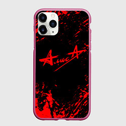 Чехол iPhone 11 Pro матовый АлисА, цвет: 3D-малиновый