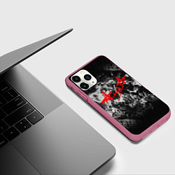 Чехол iPhone 11 Pro матовый АлисА, цвет: 3D-малиновый — фото 2