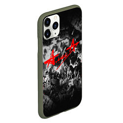 Чехол iPhone 11 Pro матовый АлисА, цвет: 3D-темно-зеленый — фото 2