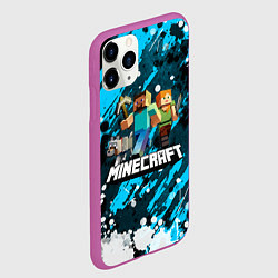 Чехол iPhone 11 Pro матовый Minecraft Майнкрафт, цвет: 3D-фиолетовый — фото 2