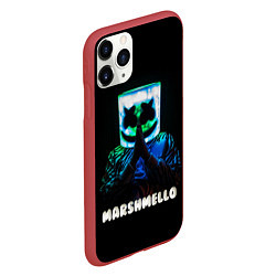 Чехол iPhone 11 Pro матовый Marshmello, цвет: 3D-красный — фото 2