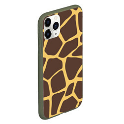 Чехол iPhone 11 Pro матовый Окрас жирафа, цвет: 3D-темно-зеленый — фото 2