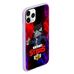 Чехол iPhone 11 Pro матовый Brawl Stars CROW, цвет: 3D-светло-сиреневый — фото 2