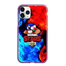 Чехол iPhone 11 Pro матовый Brawl Stars El Primo, цвет: 3D-фиолетовый