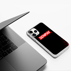Чехол iPhone 11 Pro матовый СЕМПАЙ - SENPAI, цвет: 3D-белый — фото 2