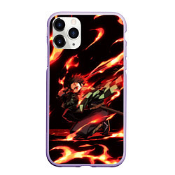 Чехол iPhone 11 Pro матовый KIMETSU NO YAIBA, цвет: 3D-светло-сиреневый