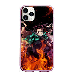 Чехол iPhone 11 Pro матовый KIMETSU NO YAIBA, цвет: 3D-розовый