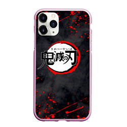 Чехол iPhone 11 Pro матовый KIMETSU NO YAIBA, цвет: 3D-розовый