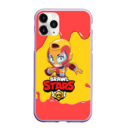 Чехол iPhone 11 Pro матовый BRAWL STARS MAX, цвет: 3D-светло-сиреневый