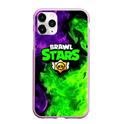 Чехол iPhone 11 Pro матовый BRAWL STARS, цвет: 3D-розовый