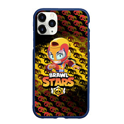 Чехол iPhone 11 Pro матовый BRAWL STARS MAX, цвет: 3D-тёмно-синий