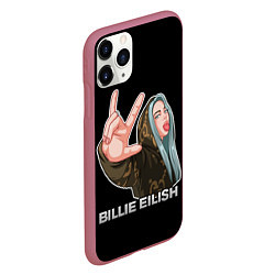 Чехол iPhone 11 Pro матовый BILLIE EILISH, цвет: 3D-малиновый — фото 2