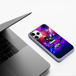 Чехол iPhone 11 Pro матовый BRAWL STARS CROW, цвет: 3D-светло-сиреневый — фото 2