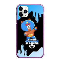 Чехол iPhone 11 Pro матовый BRAWL STARS EL BROWN, цвет: 3D-фиолетовый