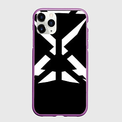 Чехол iPhone 11 Pro матовый MOZA, цвет: 3D-фиолетовый