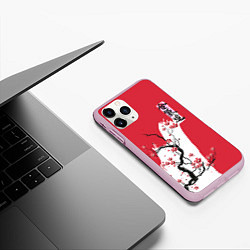 Чехол iPhone 11 Pro матовый Сакура Айкидо, цвет: 3D-розовый — фото 2