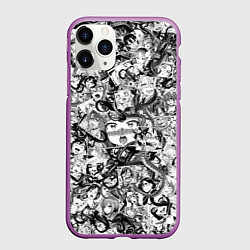 Чехол iPhone 11 Pro матовый Ахегао с щупальцами, цвет: 3D-фиолетовый