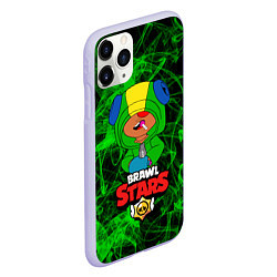 Чехол iPhone 11 Pro матовый BRAWL STARS LEON, цвет: 3D-светло-сиреневый — фото 2