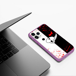 Чехол iPhone 11 Pro матовый MONOKUMA, цвет: 3D-фиолетовый — фото 2