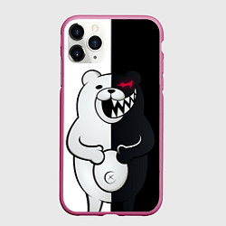 Чехол iPhone 11 Pro матовый MONOKUMA, цвет: 3D-малиновый