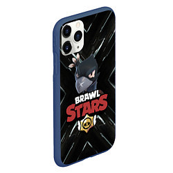 Чехол iPhone 11 Pro матовый BRAWL STARS CROW, цвет: 3D-тёмно-синий — фото 2