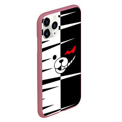 Чехол iPhone 11 Pro матовый Monokuma, цвет: 3D-малиновый — фото 2