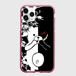Чехол iPhone 11 Pro матовый Monokuma, цвет: 3D-малиновый