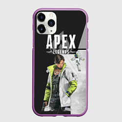 Чехол iPhone 11 Pro матовый Apex Legends, цвет: 3D-фиолетовый