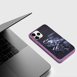 Чехол iPhone 11 Pro матовый Fencer, цвет: 3D-фиолетовый — фото 2