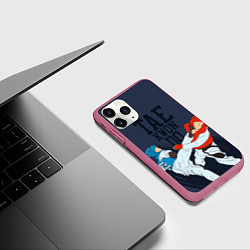 Чехол iPhone 11 Pro матовый Taekwondo, цвет: 3D-малиновый — фото 2