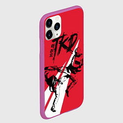 Чехол iPhone 11 Pro матовый Taekwondo, цвет: 3D-фиолетовый — фото 2