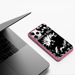 Чехол iPhone 11 Pro матовый Король и Шут Анархия, цвет: 3D-малиновый — фото 2