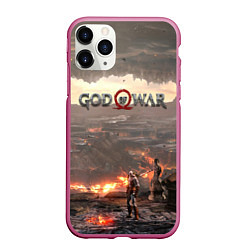 Чехол iPhone 11 Pro матовый GOD OF WAR, цвет: 3D-малиновый