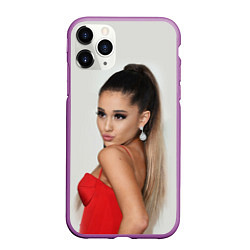 Чехол iPhone 11 Pro матовый Ariana Grande Ариана Гранде, цвет: 3D-фиолетовый