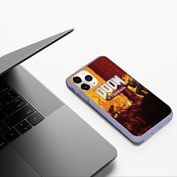 Чехол iPhone 11 Pro матовый DOOM eternal 2020, цвет: 3D-светло-сиреневый — фото 2