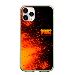 Чехол iPhone 11 Pro матовый PUBG, цвет: 3D-салатовый