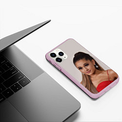 Чехол iPhone 11 Pro матовый Ariana Grande Ариана Гранде, цвет: 3D-розовый — фото 2