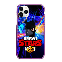 Чехол iPhone 11 Pro матовый Brawl Stars - Crow, цвет: 3D-фиолетовый