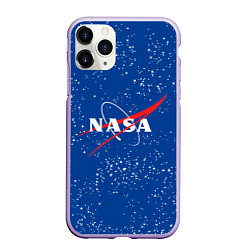 Чехол iPhone 11 Pro матовый NASA, цвет: 3D-светло-сиреневый