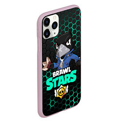 Чехол iPhone 11 Pro матовый BRAWL STARS CROW, цвет: 3D-розовый — фото 2