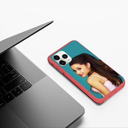 Чехол iPhone 11 Pro матовый Ariana Grande Ариана Гранде, цвет: 3D-красный — фото 2