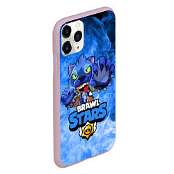 Чехол iPhone 11 Pro матовый Brawl Stars LEON, цвет: 3D-розовый — фото 2