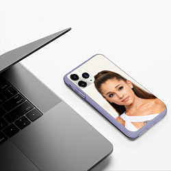 Чехол iPhone 11 Pro матовый Ariana Grande Ариана Гранде, цвет: 3D-светло-сиреневый — фото 2