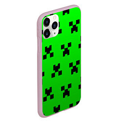 Чехол iPhone 11 Pro матовый MINECRAFT, цвет: 3D-розовый — фото 2
