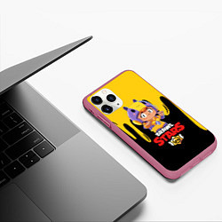 Чехол iPhone 11 Pro матовый BRAWL STARS BEA, цвет: 3D-малиновый — фото 2