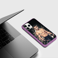 Чехол iPhone 11 Pro матовый Тони Фергюсон, цвет: 3D-фиолетовый — фото 2