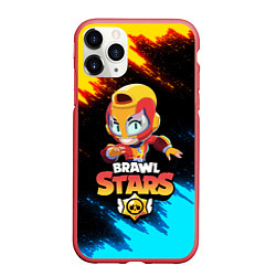 Чехол iPhone 11 Pro матовый BRAWL STARS MAX, цвет: 3D-красный