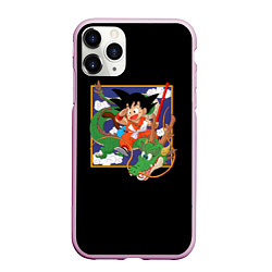 Чехол iPhone 11 Pro матовый Dragon Ball, цвет: 3D-розовый