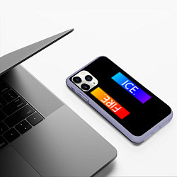 Чехол iPhone 11 Pro матовый FIRE ICE, цвет: 3D-светло-сиреневый — фото 2